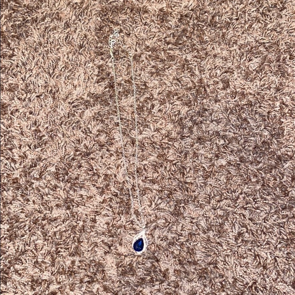 royal blue and silver necklace
